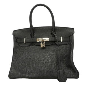 Hermes Birkin 30 handbag, Togo leather, black, □N stamp, women's, P3411269